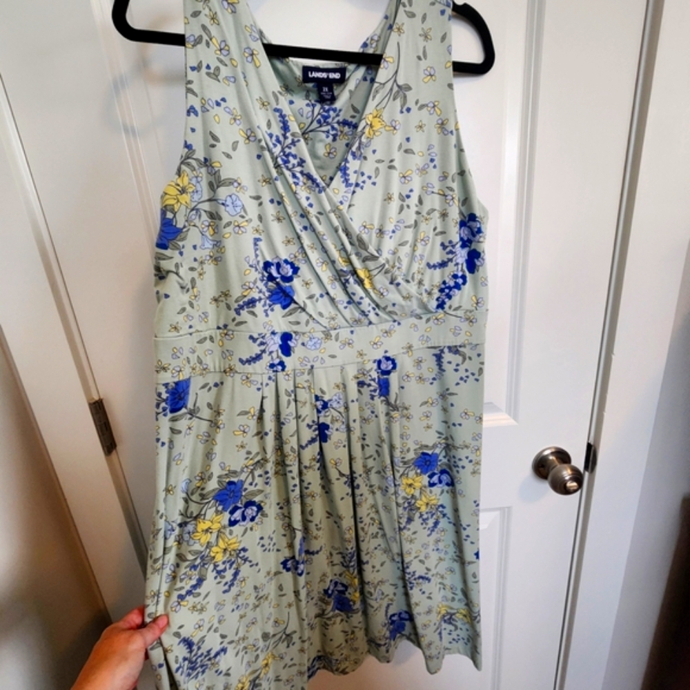 Lands' End Floral Dress 2X
